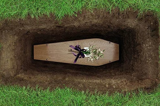 Inumazione, bara interrata