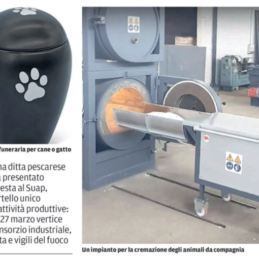 IlCentro 21 marzo 2023 - Funerali per cani, gatti e conigli: un impianto per la cremazione