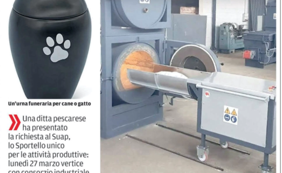 IlCentro 21 marzo 2023 - Funerali per cani, gatti e conigli: un impianto per la cremazione