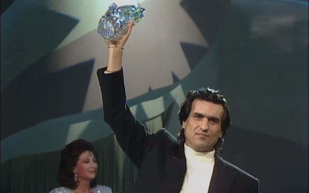 Toto Cutugno vincitore all'Eurovision 1990